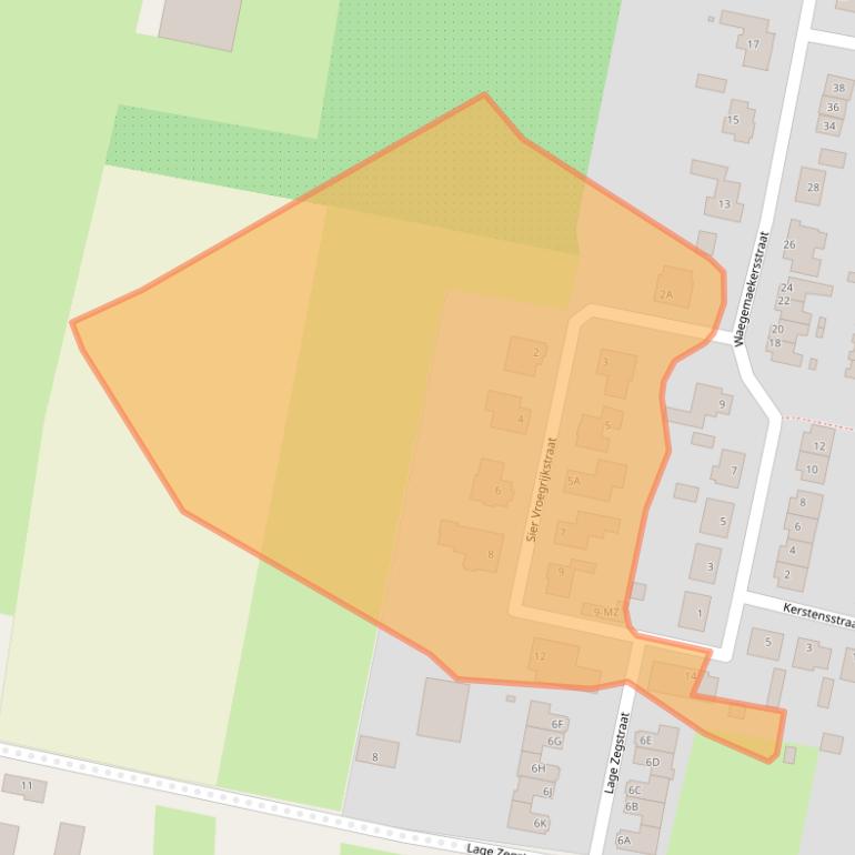Kaart van postcodegebied 4735CN.