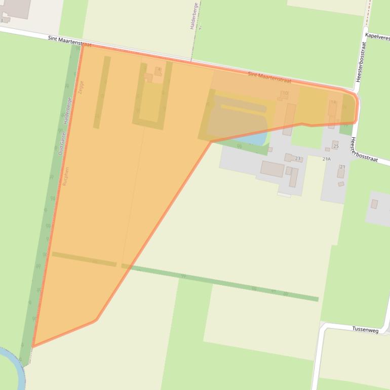 Kaart van postcodegebied 4735TD.