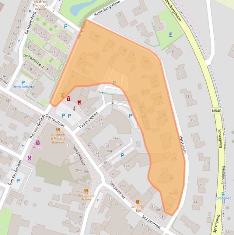 Kaart van postcodegebied 4741AD.