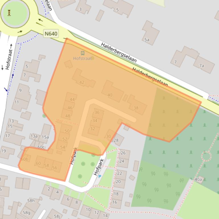 Kaart van postcodegebied 4741AJ.