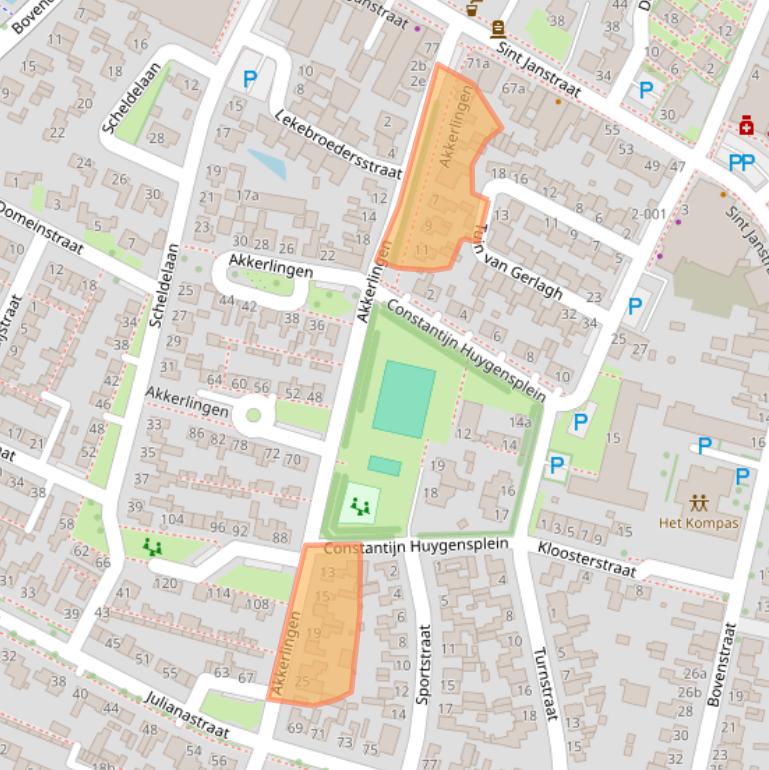 Kaart van postcodegebied 4741BC.