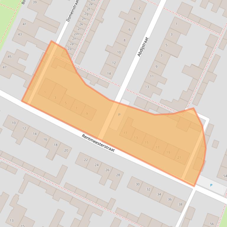 Kaart van postcodegebied 4741BP.