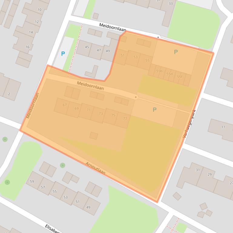 Kaart van postcodegebied 4741CL.