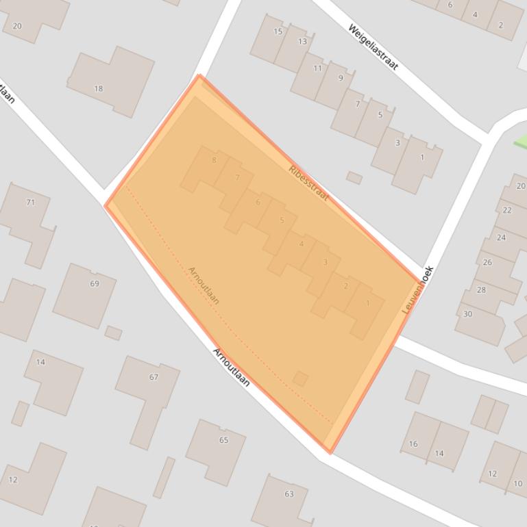 Kaart van postcodegebied 4741CT.