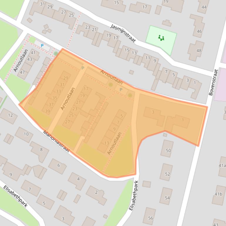 Kaart van postcodegebied 4741CV.