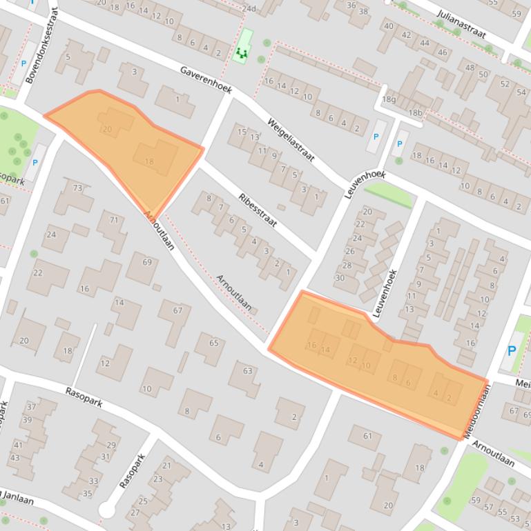 Kaart van postcodegebied 4741CX.