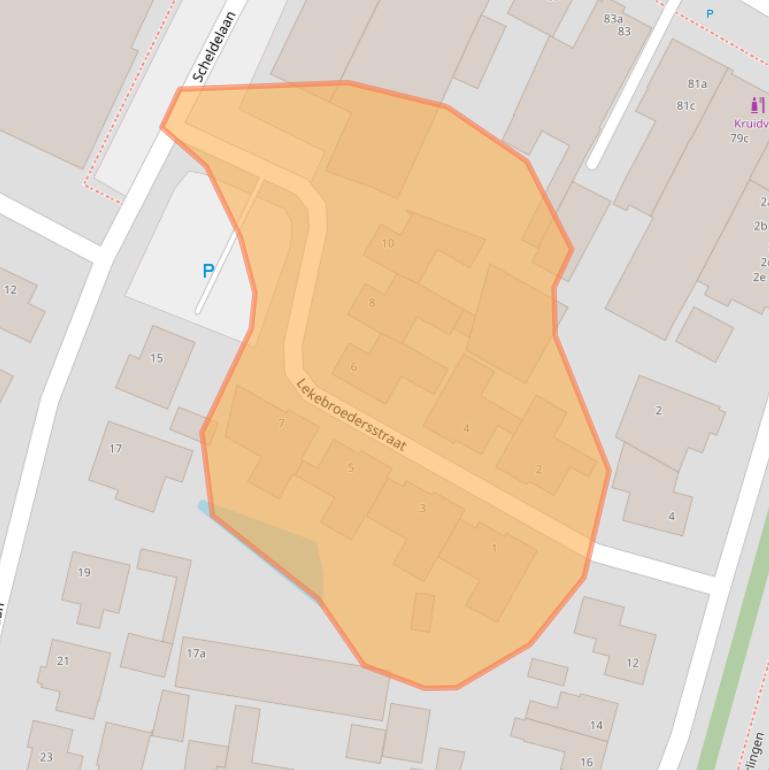 Kaart van postcodegebied 4741CZ.