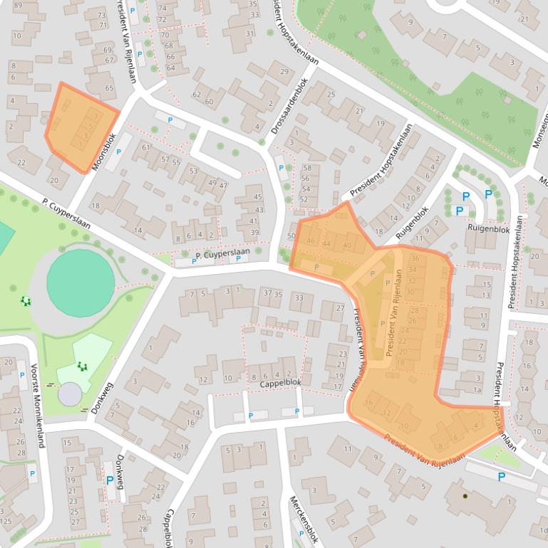 Kaart van postcodegebied 4741DD.