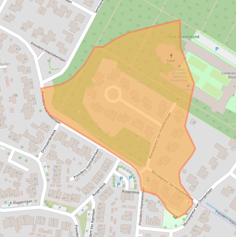 Kaart van postcodegebied 4741DJ.