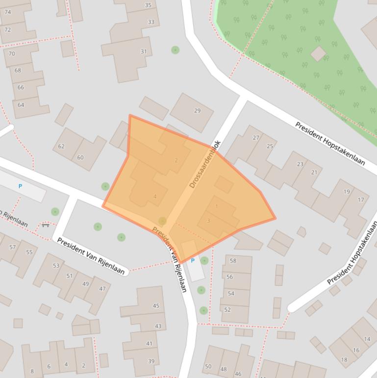 Kaart van postcodegebied 4741DK.