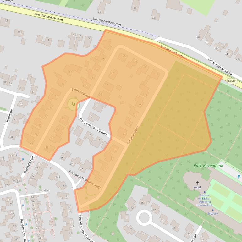 Kaart van postcodegebied 4741DL.