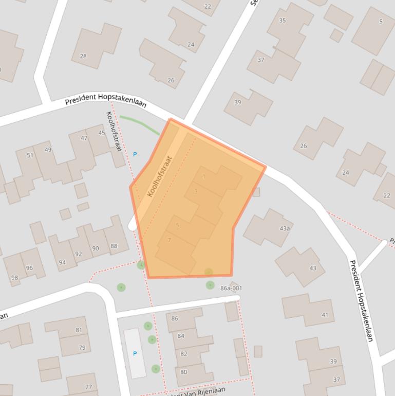 Kaart van postcodegebied 4741DM.