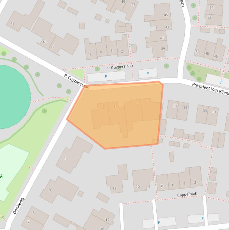 Kaart van postcodegebied 4741DP.