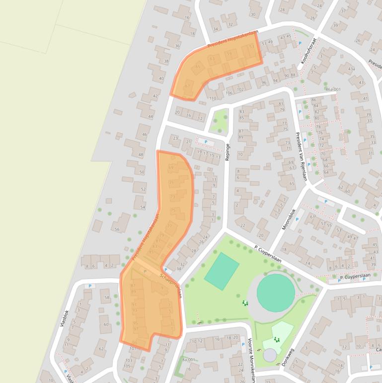 Kaart van postcodegebied 4741DW.