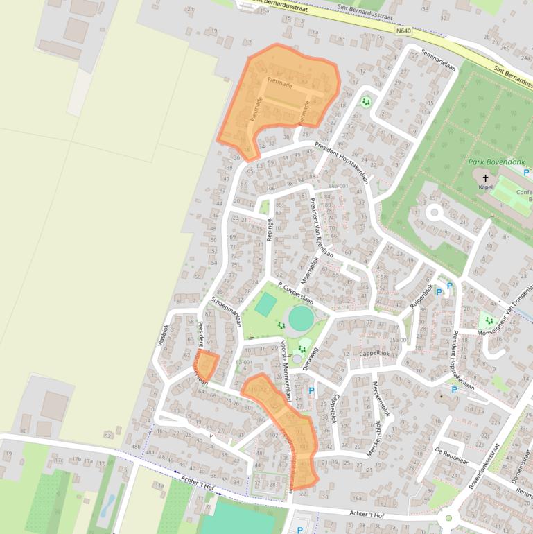 Kaart van postcodegebied 4741DX.