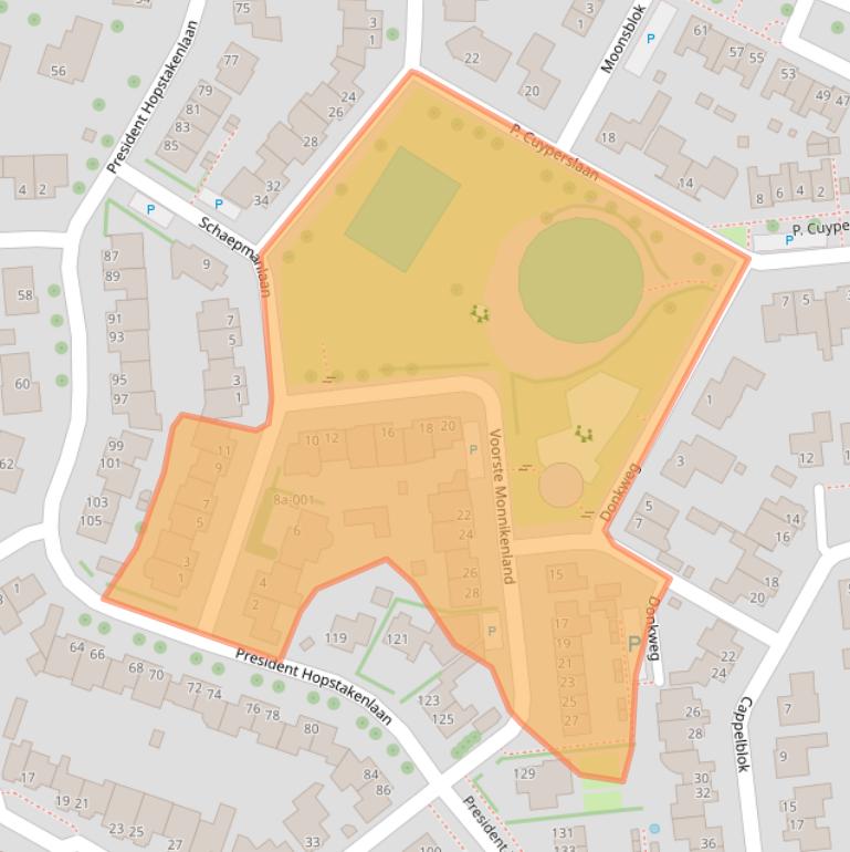 Kaart van postcodegebied 4741DZ.