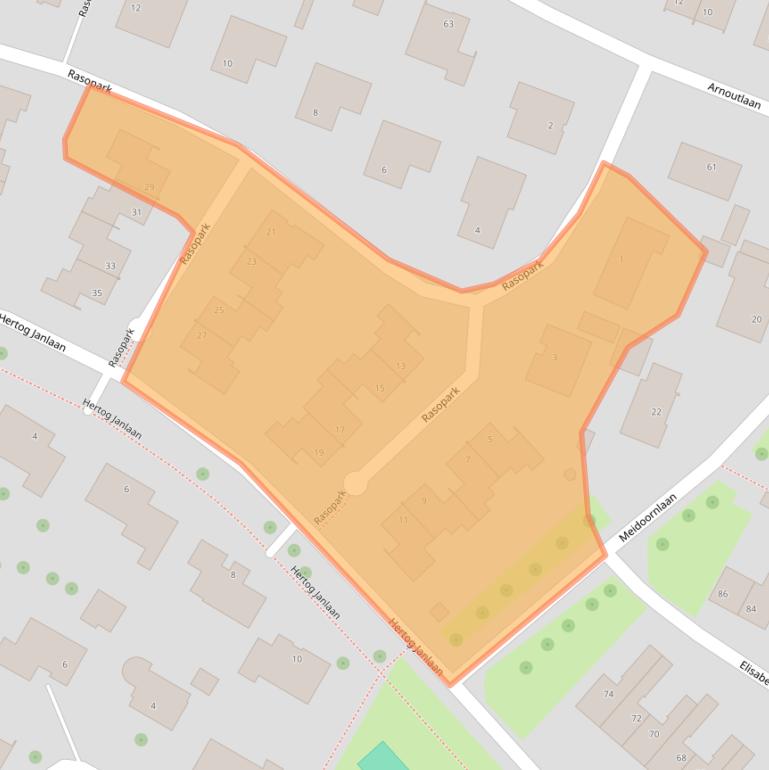 Kaart van postcodegebied 4741EA.