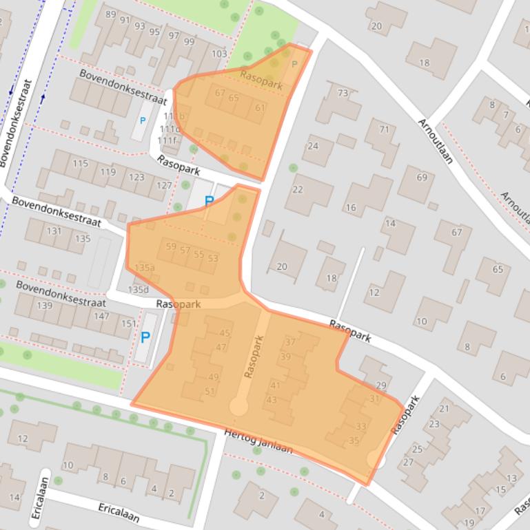 Kaart van postcodegebied 4741EB.