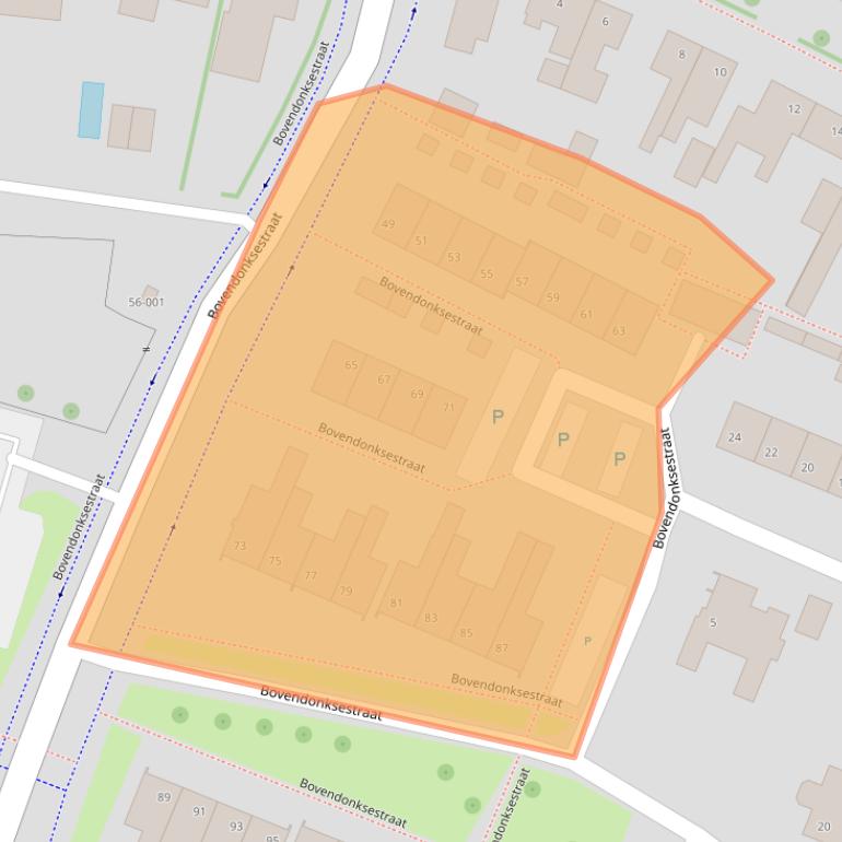 Kaart van postcodegebied 4741EE.