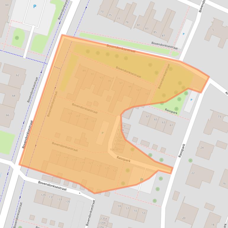 Kaart van postcodegebied 4741EG.