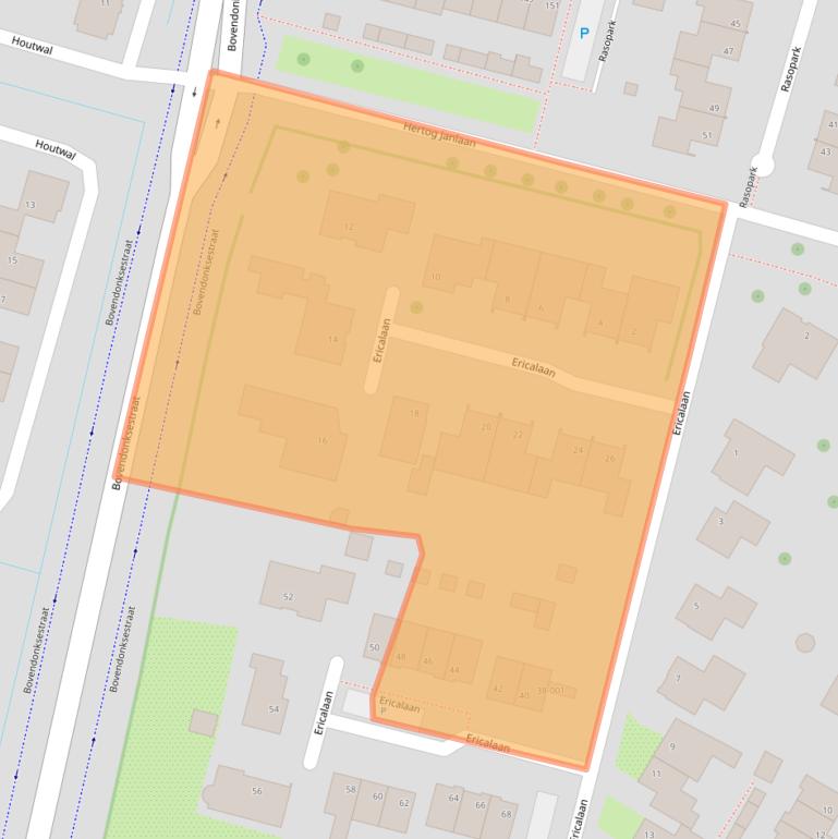 Kaart van postcodegebied 4741EK.