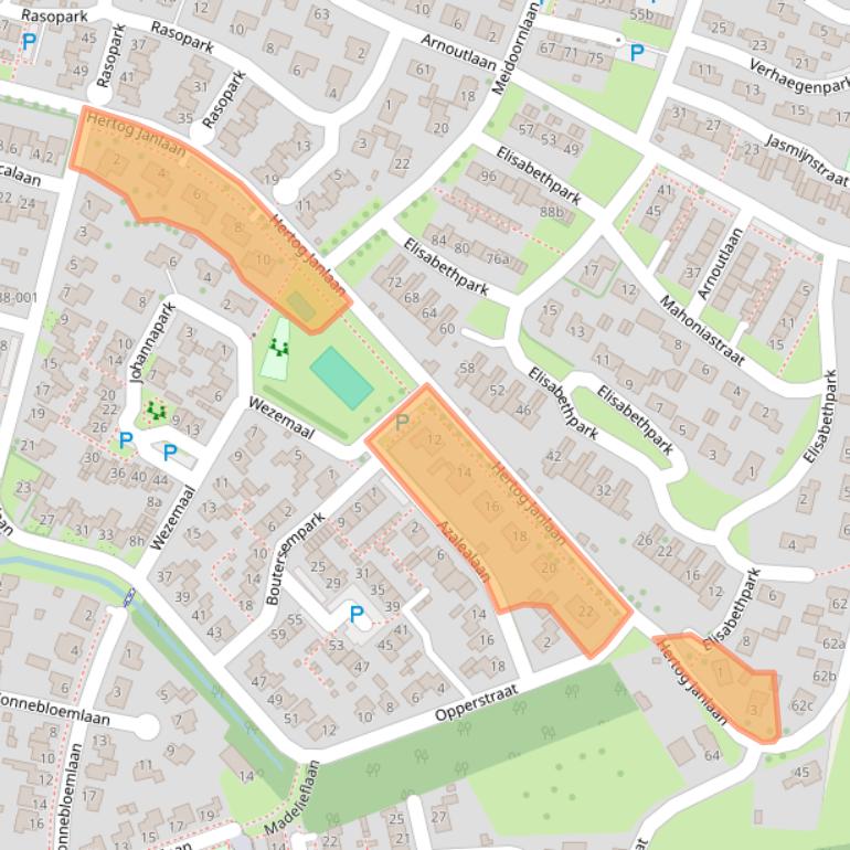 Kaart van postcodegebied 4741EP.