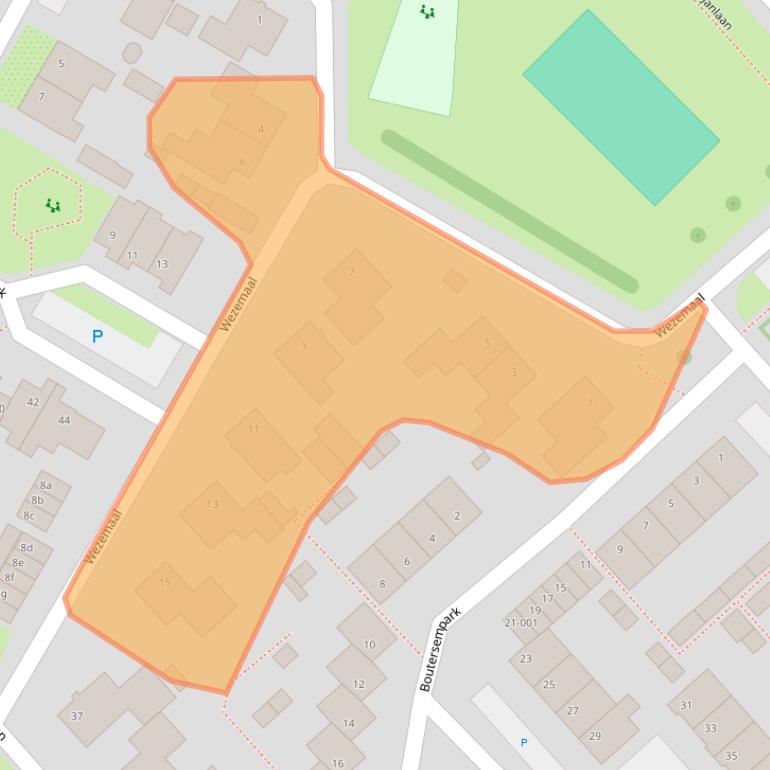 Kaart van postcodegebied 4741ET.