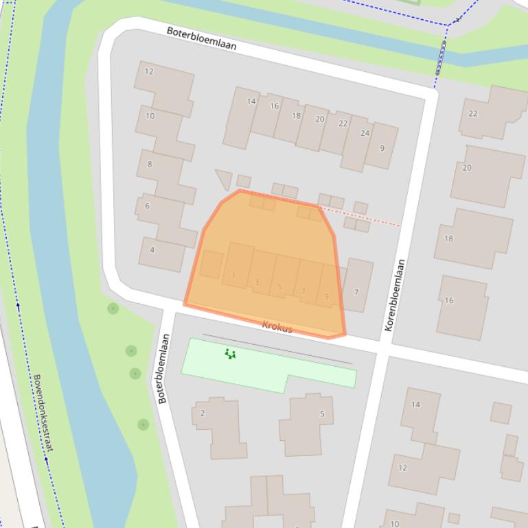 Kaart van postcodegebied 4741JB.