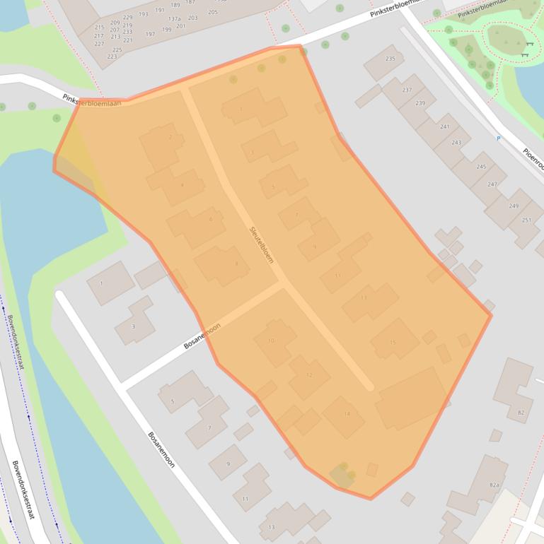 Kaart van postcodegebied 4741JD.