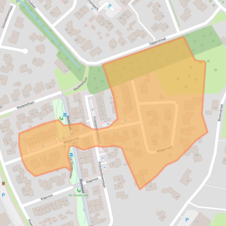 Kaart van postcodegebied 4741JJ.