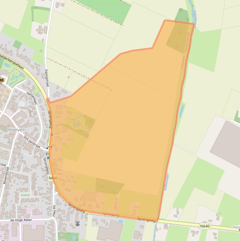 Kaart van postcodegebied 4741RD.