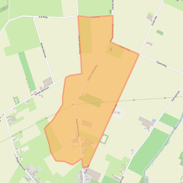 Kaart van postcodegebied 4741RL.