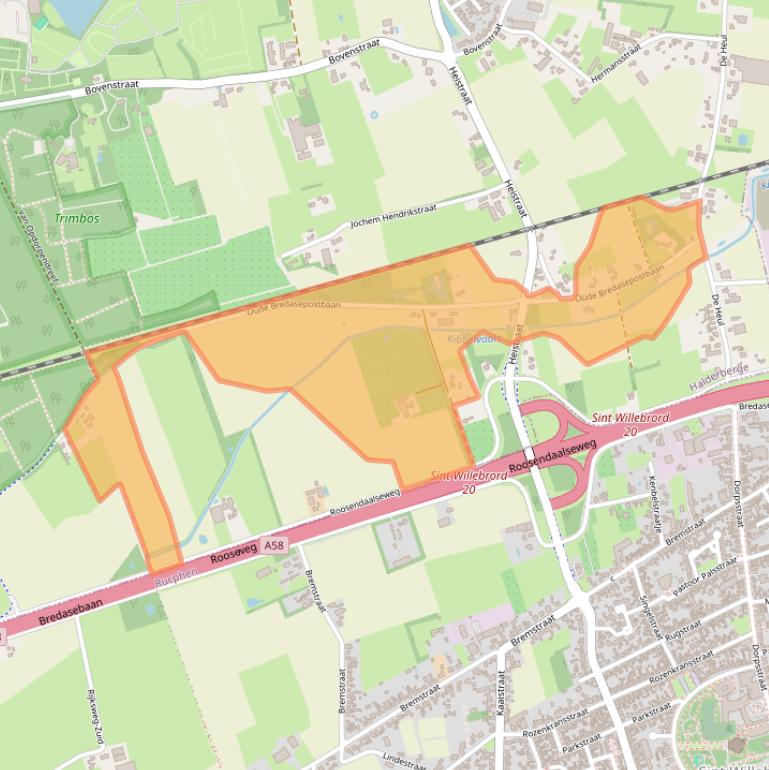 Kaart van postcodegebied 4741SM.