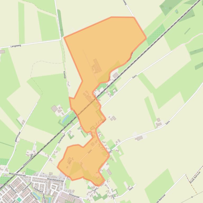 Kaart van postcodegebied 4741TC.