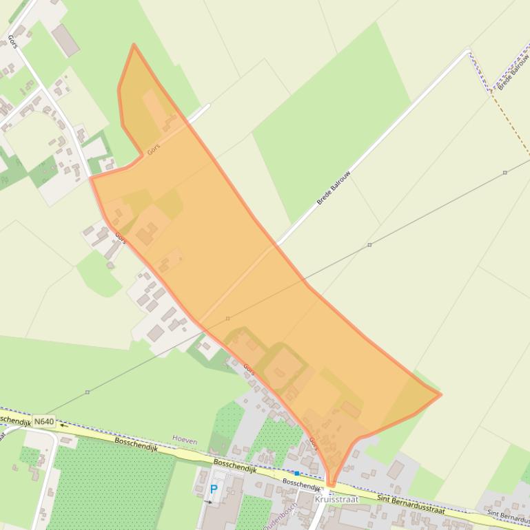 Kaart van postcodegebied 4741TD.