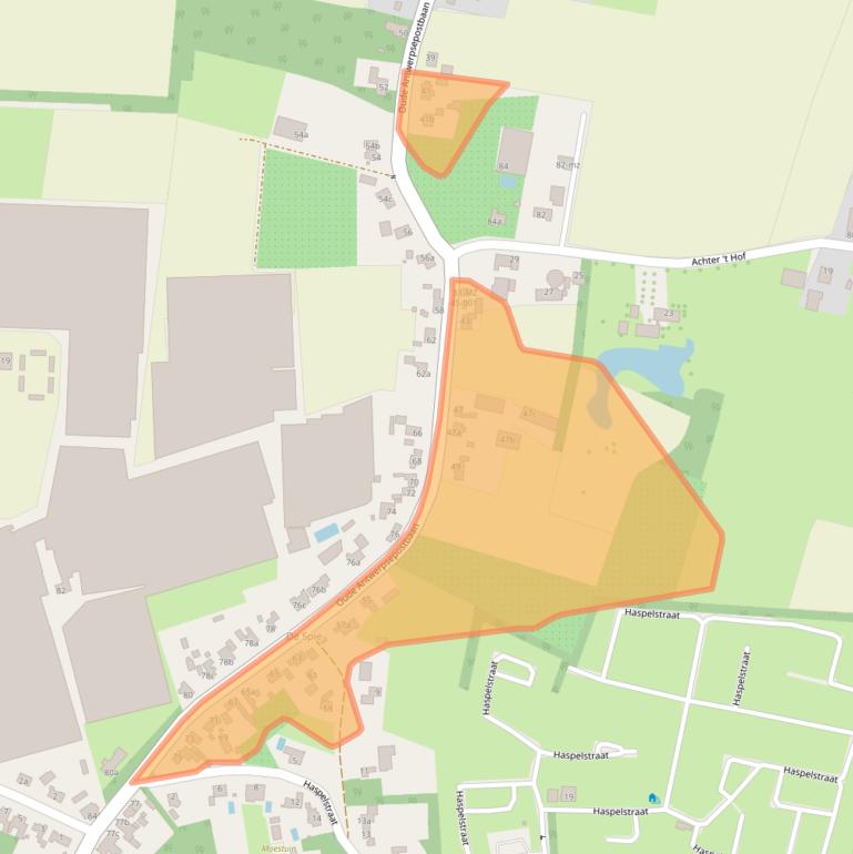 Kaart van postcodegebied 4741TJ.