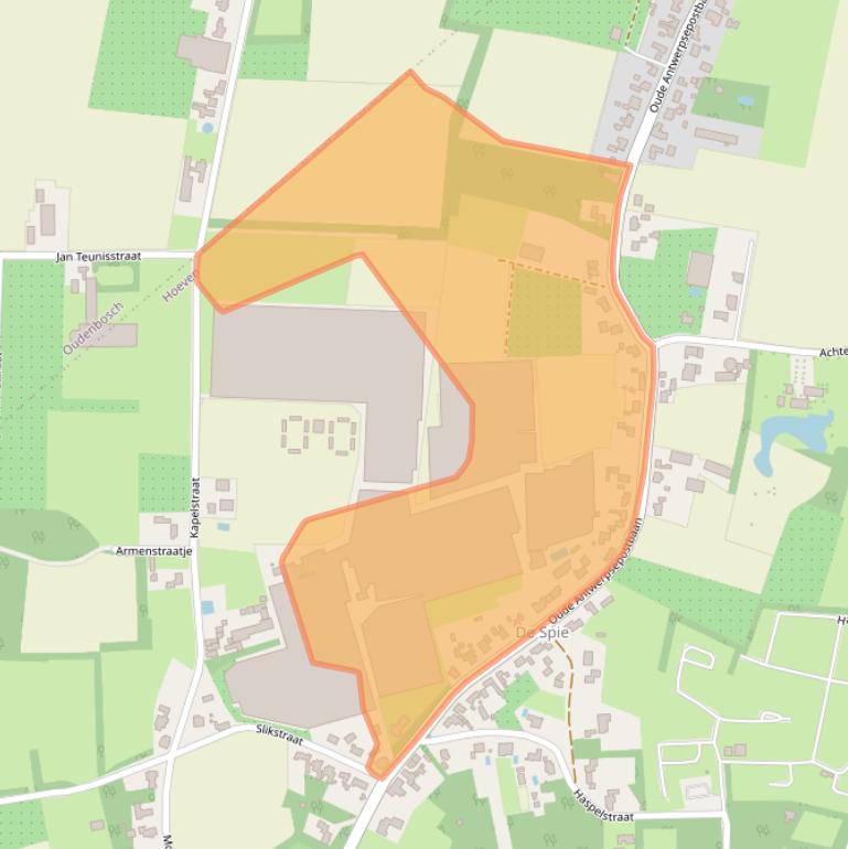 Kaart van postcodegebied 4741TL.