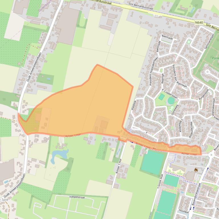 Kaart van postcodegebied 4741TN.