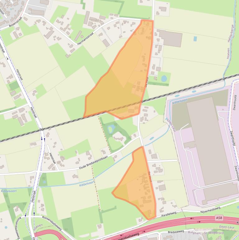 Kaart van postcodegebied 4741TT.