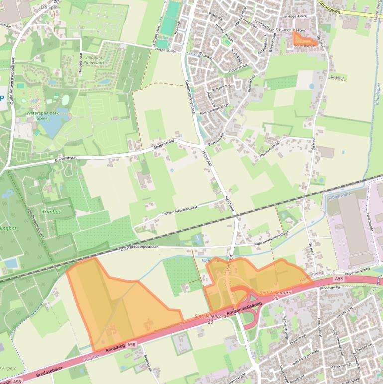 Kaart van postcodegebied 4741TV.