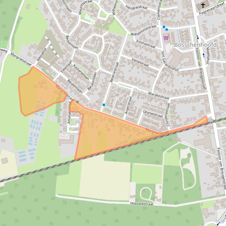 Kaart van postcodegebied 4744AJ.