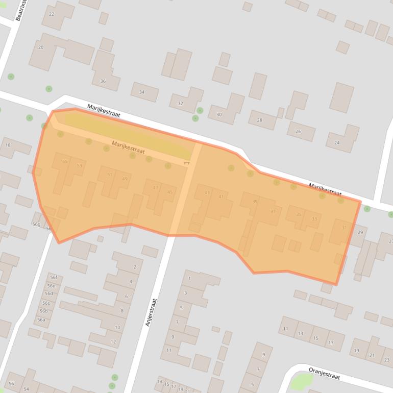 Kaart van postcodegebied 4744AT.