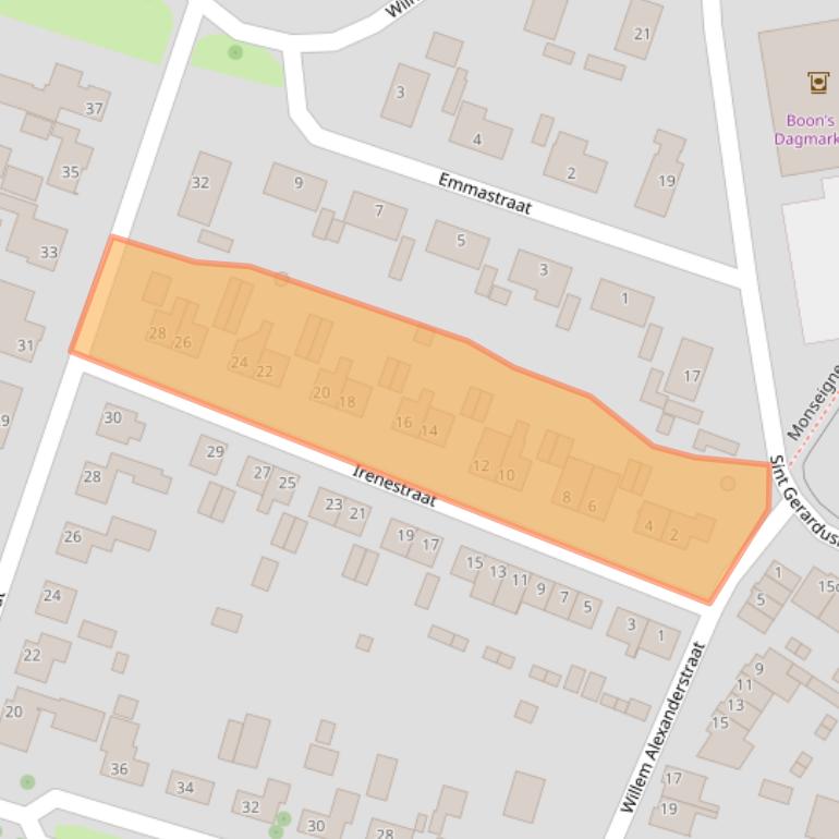 Kaart van postcodegebied 4744AX.