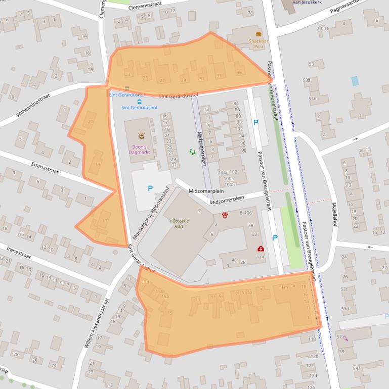 Kaart van postcodegebied 4744BC.