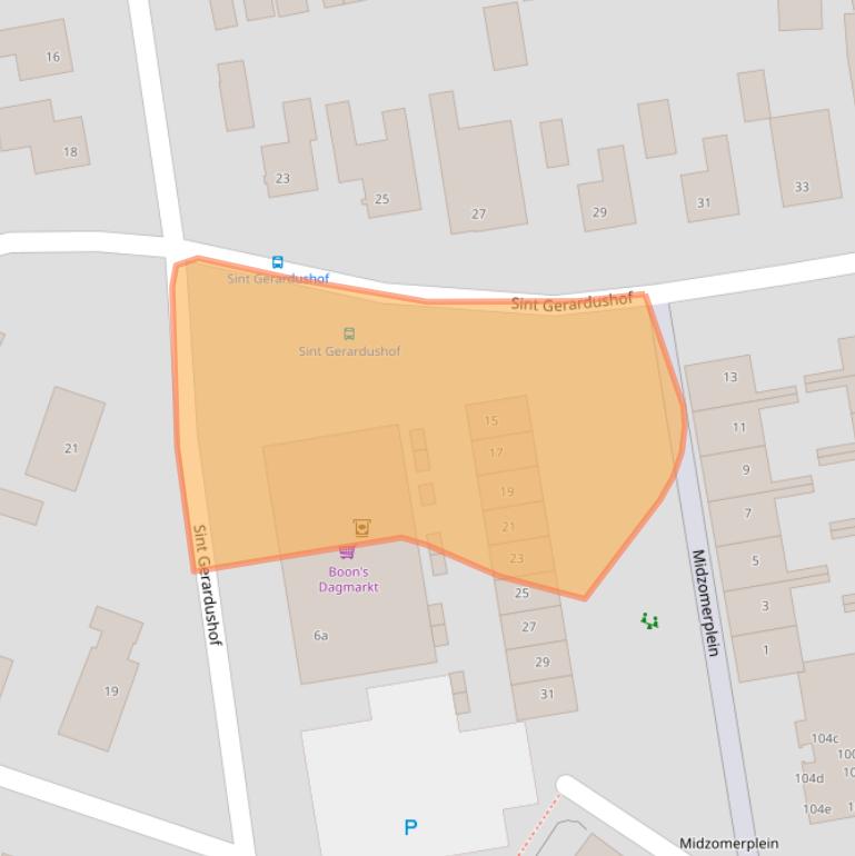 Kaart van postcodegebied 4744BE.