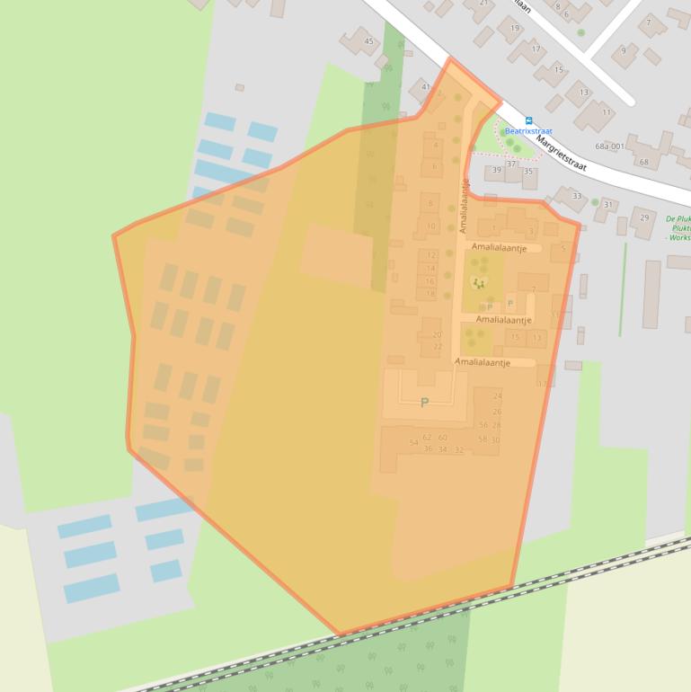 Kaart van postcodegebied 4744BW.