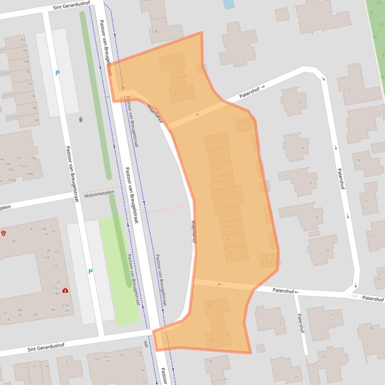 Kaart van postcodegebied 4744GA.