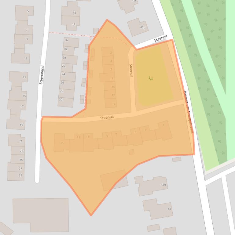 Kaart van postcodegebied 4744PB.