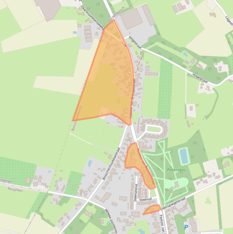 Kaart van postcodegebied 4744RB.