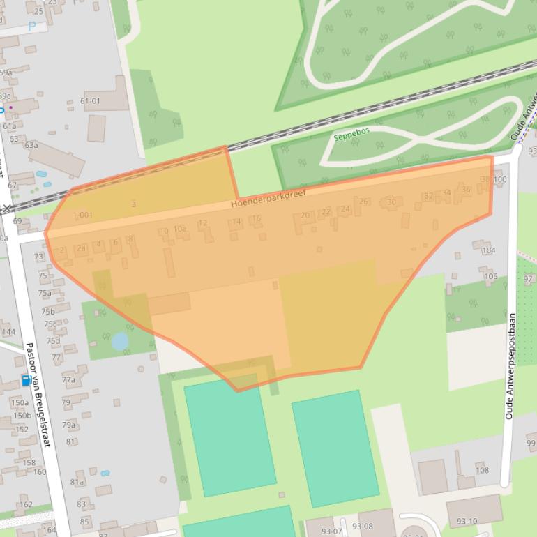 Kaart van postcodegebied 4744RD.